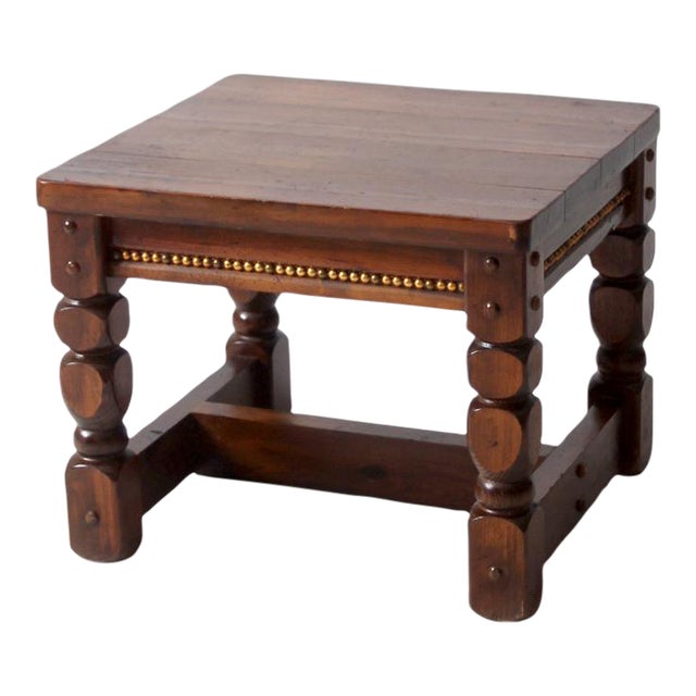 Vintage Lodge Style End Table For Sale