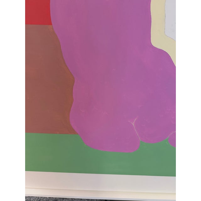2020s French Artist Patrice Bertin Female Composition Oil on Canvas Custom Wood Floating Frame Signed For Sale - Image 5 of 11