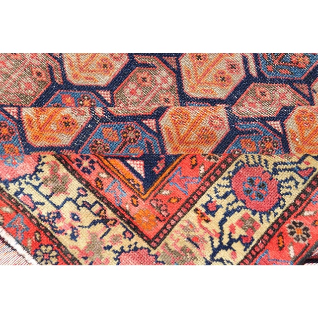 Antique Malayer Rug in Soft Tones in Wool With Sub-Geometric Paisley Design 5'2 X 9'11 For Sale - Image 10 of 11