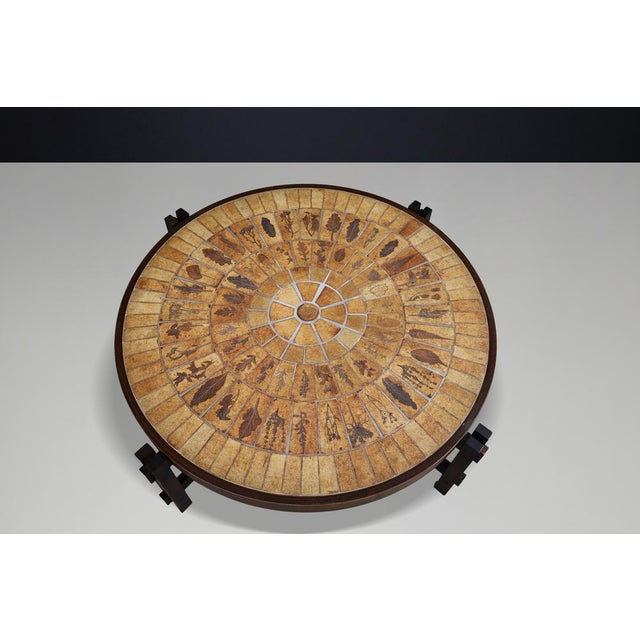 Coffee Table in Ceramic & Bentwood from Roger Capron, Vallauris, 1960s For Sale - Image 15 of 18