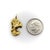 1950s Vintage 22k Gold Nugget Pendant With Pac-Man Resemblance For Sale - Image 5 of 10