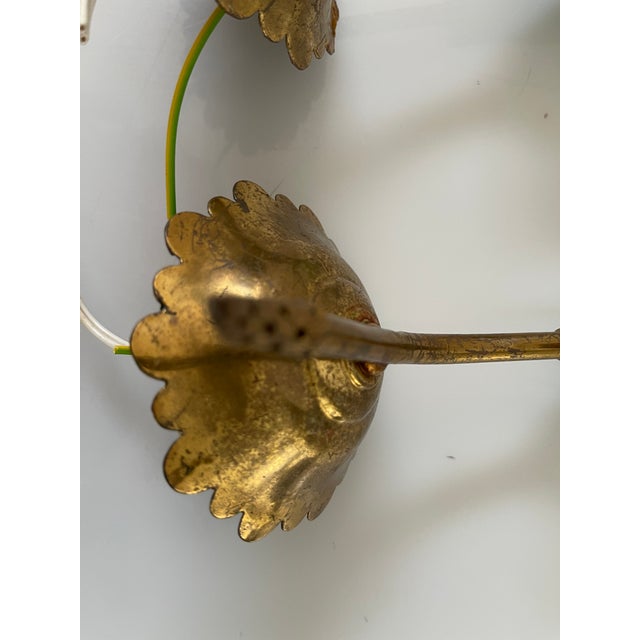 Italian Brass Glass Sconces, 1950s, Set of 3 For Sale - Image 12 of 18