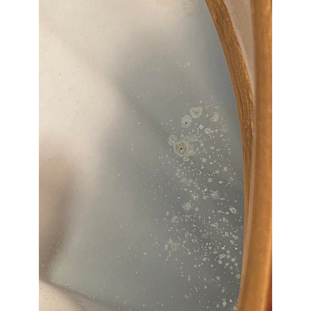 Brown English Walnut Oval Mirror For Sale - Image 8 of 18