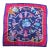 Hermes Paris Carre 90 Hello Dolly Dolls Print Blue Pink 100% Silk Scarf For Sale