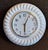 German Vintage Wall Clock in White Ceramic, 1980s For Sale - Image 4 of 4