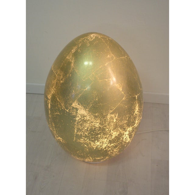 Murano Glass Lamp with Gold Leaf, 1980s For Sale - Image 3 of 6