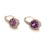 2010s Natural Amethyst Diamond Earrings 14k Gold 4.25 Tcw Certified For Sale - Image 5 of 11
