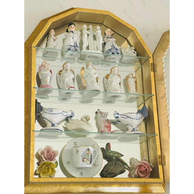 Small Gold Wall Display Antique Austrian Porcelain Angels Collection For Sale In Miami - Image 6 of 6