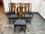 Design Plus Gallery presents a Vintage 1960's Henredon Queen Anne Style Walnut Burl Dining Chair Set from the Folio 4...