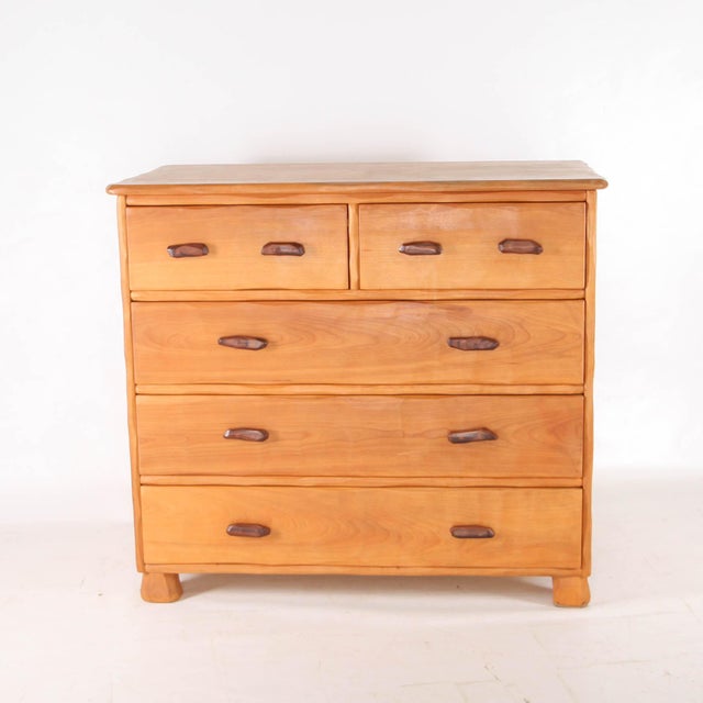 1980s Chest of Drawers in Elm, 1980s For Sale - Image 5 of 16