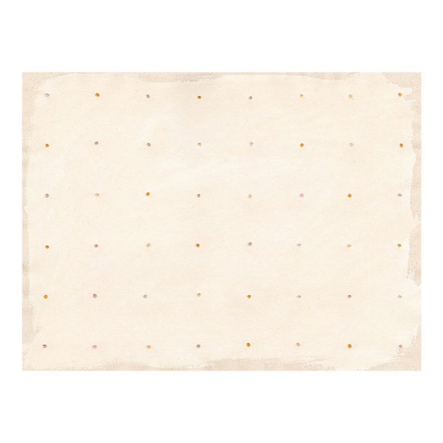 Cream and Pastel Dots Neutral Abstract Art Print, 18 X 24 Unframed Print For Sale