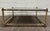 Metal Vintage Maison Jansen Style Hollywood Regency Smoke Glass Top Brass Coffee Table For Sale - Image 7 of 7
