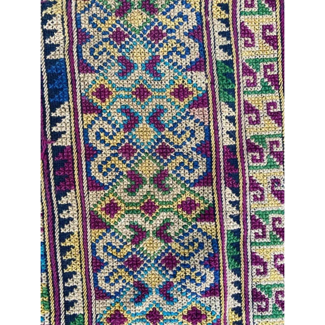 Light Yellow Little Antique Indonesian Embroidery For Sale - Image 8 of 11