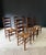 Brown Rustic High Ladder Back Oak and Rush Dining Chairs, Belgium, 1950s, Set of 6 For Sale - Image 8 of 18