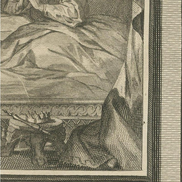 Pieter Mortier, Angel Destroys the Assyrian Army and Hezekiah's Recovery, 1700, Engraving For Sale - Image 4 of 12