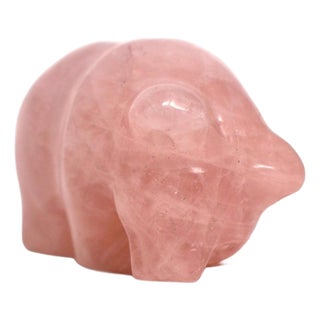 Super Cute Rose Quartz Bear Natural Gemstone Animal For Sale