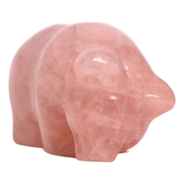 Super Cute Rose Quartz Bear Natural Gemstone Animal For Sale
