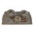 Richard Ginori Siena Rust Vanity Set (1) 13.5” Tray (2) 3”d Jars & (1) 2.5” Jar For Sale