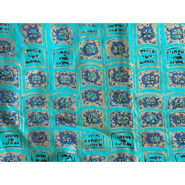 Textile Vintage Silk Table Runner With Gold Bullion Tassels For Sale - Image 7 of 11