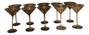 Vintage Mid 20th Century Hand Made International Silver Goblets - Set of 12