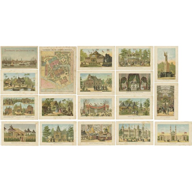 Views of Amsterdam and Dutch Colonies, 1883, Paper, Set of 18 For Sale