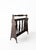 Hollywood Regency Mid-Century Modern Italian Ebonized Wood Folding Accordion Magazine Rack, 1950s For Sale - Image 3 of 10