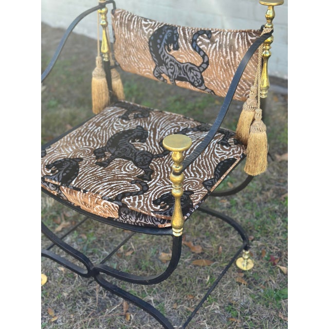 Vintage Savonarola Chair, Newly Restored For Sale - Image 10 of 11