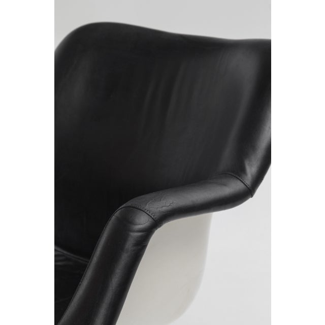 1970s Junior Chair in Black Leather attributed to Yrjö Kukkapuro, 1970s For Sale - Image 5 of 8