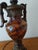 Metal 1990s Tuscan Marbled Amber & Bronze Scroll Table Lamp — Old World Revival For Sale - Image 7 of 17