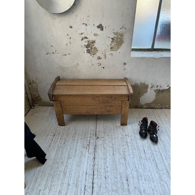 Arts & Crafts Wood Trunk, 1900s For Sale - Image 12 of 18