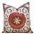 16" Sq Embroidered Palmette Suzani Pillow Cover For Sale