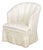 White Silk Brocade Upholstered Tub Chair For Sale