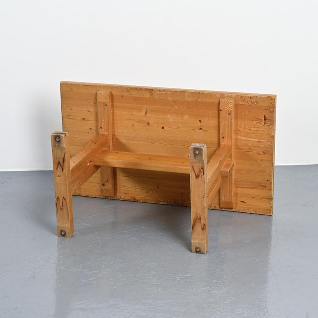 Pine Dining Table for Les Arcs, France, 1970s For Sale - Image 6 of 13