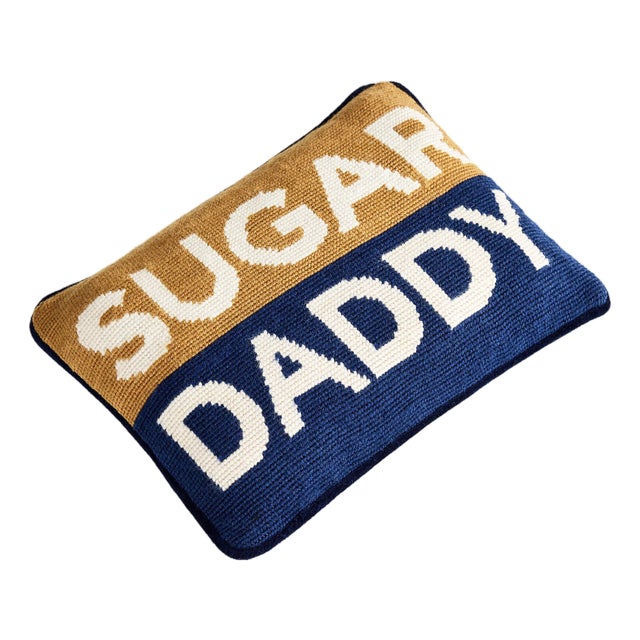 Sugar Daddy Needlepoint Pillow For Sale