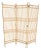 Vintage c1970s Blond Bamboo Rattan tri Fold Screen Room Divider For Sale