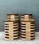 Mid 20th Century Vintage Stacked Rattan Side Tables After Frankl - A Pair For Sale - Image 5 of 12