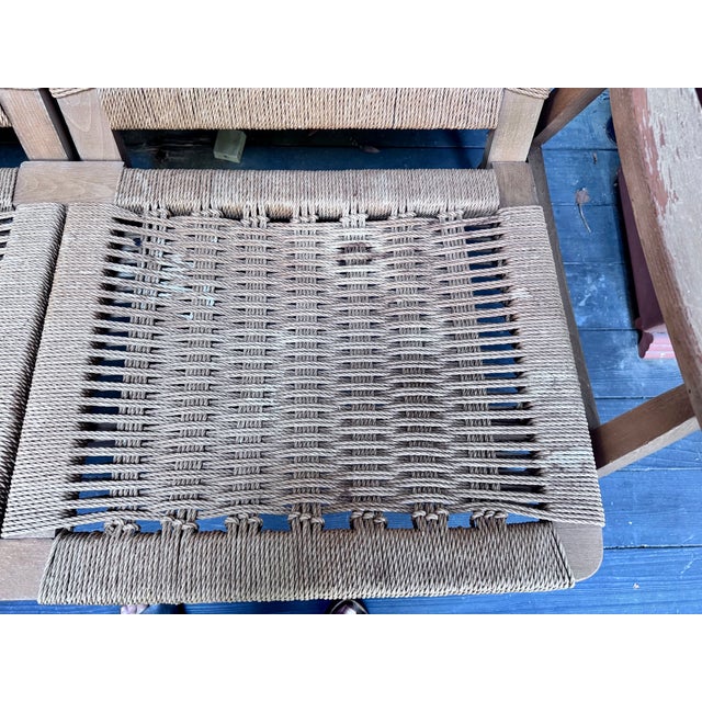Hans Wegner Style MCM Rope Loveseat For Sale - Image 13 of 14