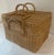 Mid-Century Modern Vintage Wicker Petite Picnic Basket For Sale - Image 3 of 8