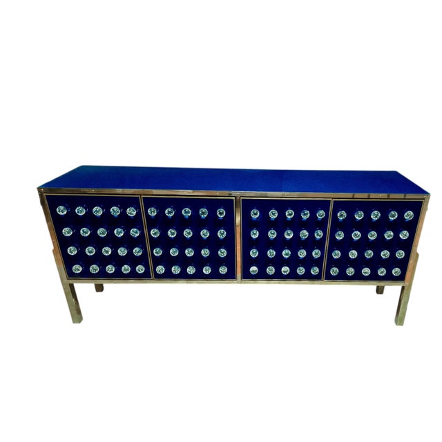 Handmade Italian Brass and Murano Glass Sideboard with 120 Spheres from Justfurnituress SRL For Sale - Image 12 of 12