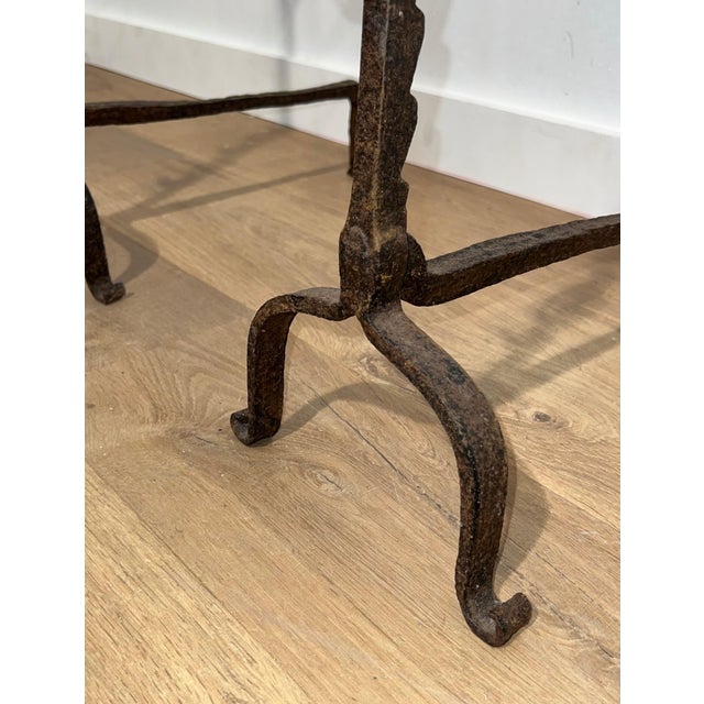 Mid 18th Century Wrought Iron Andrions, French- a Pair For Sale - Image 10 of 12
