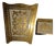 Mid 20th Century Matching Italian Florentine Carved Wood Wastebasket and a Small Tissue Box Fd For Sale