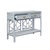 Worlds Away Matthew Izzo Home Gideon Light Blue Painted Rattan Two Drawer Console With Decorative Back and Polished Brass Hardware For Sale - Image 4 of 10