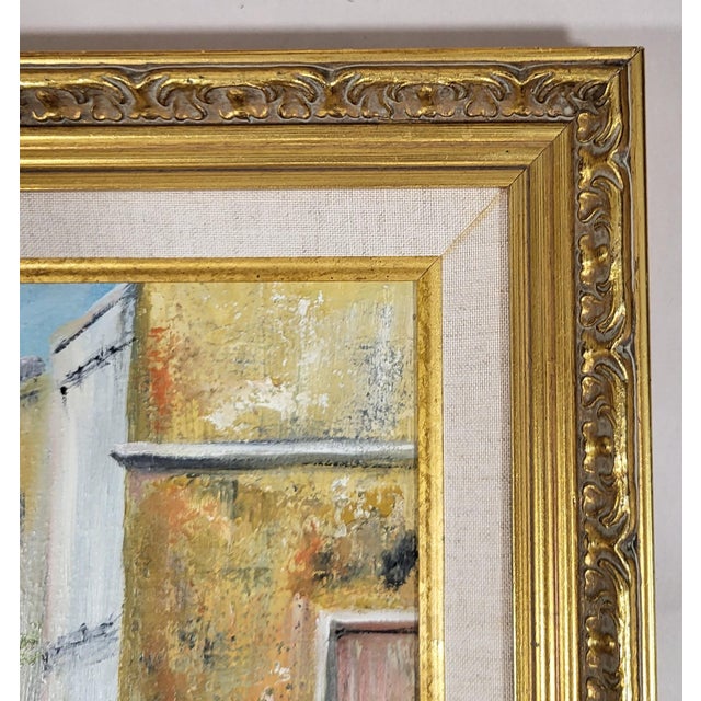 Vintage 20th C Framed Impressionistic Venetian Canal Scene Oil Painting For Sale - Image 12 of 15