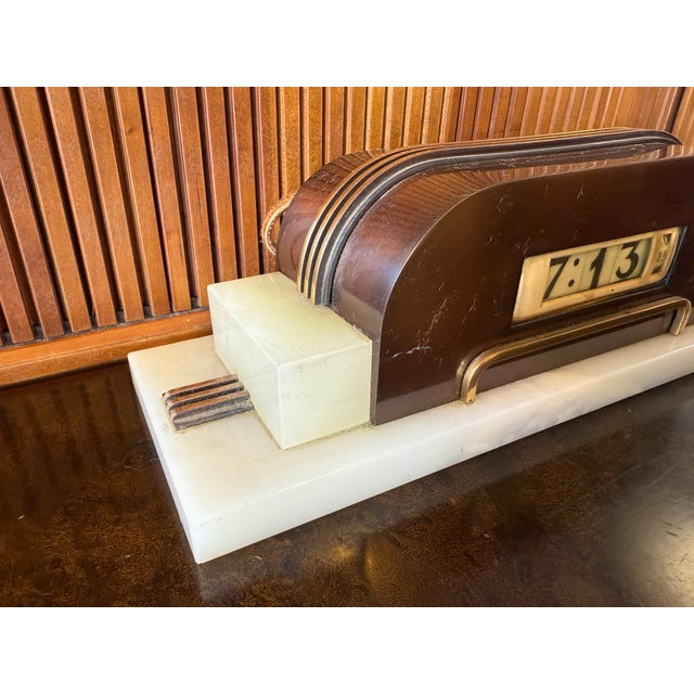 1930s Kem Weber for Lawson Clock Co Manhattan Cyclometer Clock C1930s For Sale - Image 5 of 14