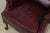 Pennsylvania House Burgundy Leather Wing Chair For Sale - Image 10 of 16