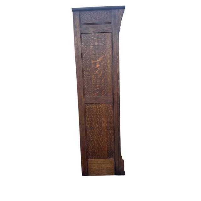 Wood Antique Quarter-Sawn Vertical File Cabinet Ohmer & Sons 60 Slots For Sale - Image 7 of 12