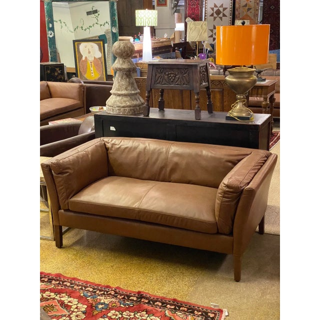 Danish Midcentury inspired 2 seater Loveseat sofa by English Designer Timothy Oulton. A comfortable and modern sofa...