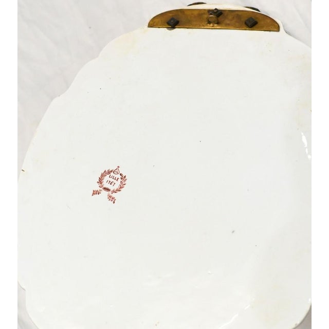 Girandole Painted Lille Porcelain Candelabra Plates, Set of 2 For Sale - Image 11 of 15