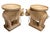 Pair of Vintage Woven Wicker Elephant Side Tables For Sale - Image 4 of 12
