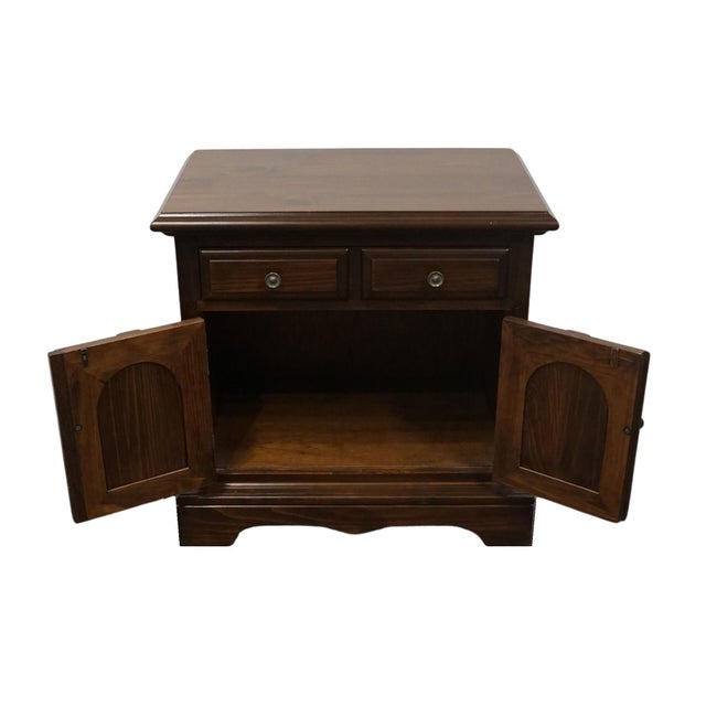 Late 20th Century Kling Colonial Solid Pine Rustic Americana 26" Cabinet Nightstand 32-5016-205 For Sale - Image 5 of 15